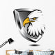 Silver shield with Eagle Wall Decal