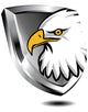 Silver shield with Eagle Wall Decal