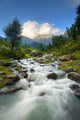Himalayan Mountains And Stream Vertical Wall Mural