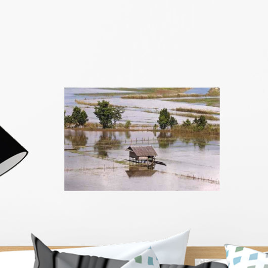 Flooded Fields around Inle Wall Decal