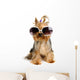 Yorkie in the Glass Wall Decal
