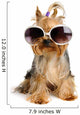 Yorkie in the Glass Wall Decal
