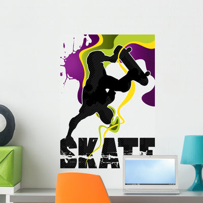 Designed Abstract Banner with shown on a wall