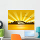 Illustration of cityscape sidney Wall Mural