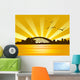 Illustration of cityscape sidney Wall Mural