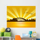Illustration of cityscape sidney Wall Mural