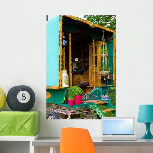 gypsy caravan inside Wall Mural