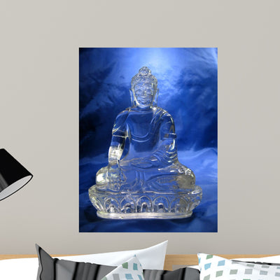 Crystal Buddha shown on a wall