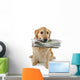 golden retriever, brings the newspaper Wall Decal