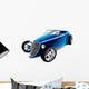 Blue Hot Rod Wall Decal