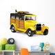 Yellow Hot Rod Wall Decal