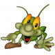 Happy Green Bug Wall Decal