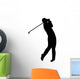 Golfer White Wall Decal