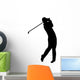 Golfer White Wall Decal