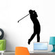 Golfer White Wall Decal