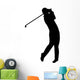 Golfer White Wall Decal