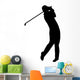 Golfer White Wall Decal