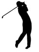 Golfer White Wall Decal