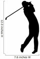 Golfer White Wall Decal