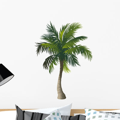 Palm Wall Decal shown on a wall