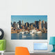 NEW YORK CITY SKYLINE WITH BOATS Wall Mural