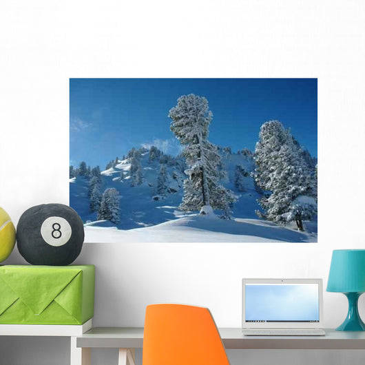 Alpine Winter Landscape Wall Decal