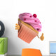 Cupcake and White Panel Wall Decal