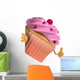 Cupcake and White Panel Wall Decal