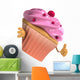 Cupcake and White Panel Wall Decal
