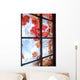 Autumnal window Wall Mural