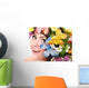 Girl with Flower and Wall Decal