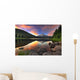 Sunset at Trillium Lake With Mount Hood Wall Mural