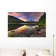 Sunset at Trillium Lake With Mount Hood Wall Mural