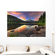 Sunset at Trillium Lake With Mount Hood Wall Mural