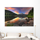 Sunset at Trillium Lake With Mount Hood Wall Mural
