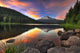 Sunset at Trillium Lake With Mount Hood Wall Mural