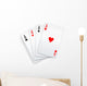 Four aces playing cards poker winner hand Wall Decal