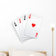 Four aces playing cards poker winner hand Wall Decal