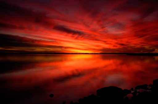 Nature Fiery Sunset Wall Decal