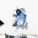 classic oriental fish emblem Wall Decal