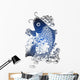 classic oriental fish emblem Wall Decal