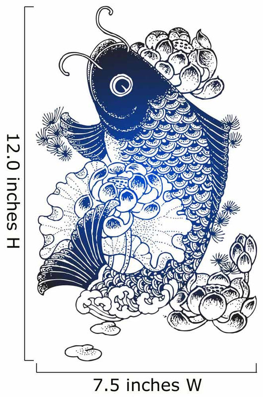 classic oriental fish emblem Wall Decal