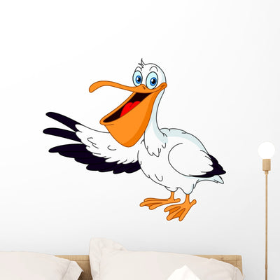 Pelican Wall Decal shown on a wall
