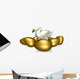 goose sitting on golden egg Wall Decal