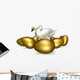 goose sitting on golden egg Wall Decal