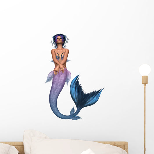 Purple Mermaid Wall Decal