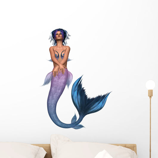 Purple Mermaid Wall Decal