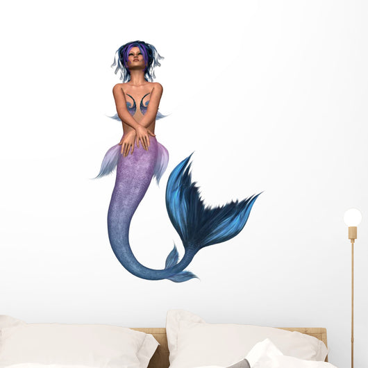Purple Mermaid Wall Decal