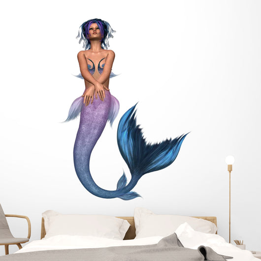 Purple Mermaid Wall Decal