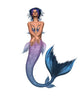 Purple Mermaid Wall Decal